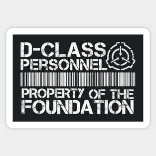 D-Class Personnel White Stamp Design Sticker